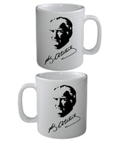 K.ATATÜRK ÇİFT YÖN BASKILI KUPA BARDAK