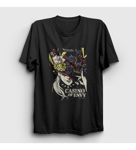 Presmono Unisex Siyah Niijima Casino Of Envy Persona 5 T-Shirt 455083tt