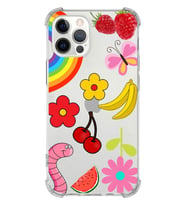PrintiFy Apple iPhone 12 Pro Uyumlu Water Color 5 Baskılı Şeffaf Köşe Korumalı Antişok Kılıf