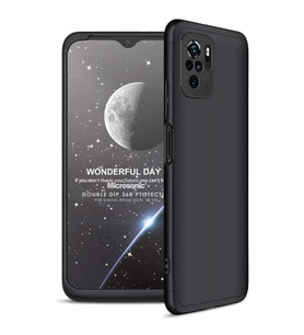 Microsonic Xiaomi Poco M5s Kılıf Double Dip 360 Protective Siyah