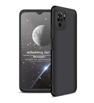 Microsonic Xiaomi Poco M5s Kılıf Double Dip 360 Protective Siyah