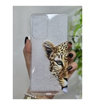 Samsung Galaxy A23 Uyumlu Leopar Desenli Şeffaf Telefon Kılıfı