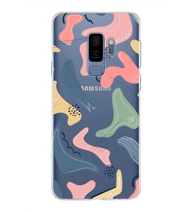 Samsung Galaxy S9 Plus Kapak Abstract Tasarımlı Şeffaf Silikon Kılıf