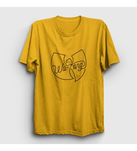 Presmono Unisex Sarı Logo Wu Tang Clan T-Shirt 303938tt (Sarı)
