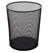 Mimaks Çöp Kovası Metal Tam Perforeli Siyah D-3