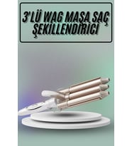 Saç Şekillendirici Wag Maşa Üçlü Yüksek Isı Ayarlı Seramik Kaplama