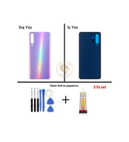 Xiaomi Mi 9 Lavanta Moru Uyumlu Arka Kapak + Yapıştırıcı ve Vida Seti
