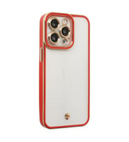 Iphone 13 Kılıf Liva Lens Silikon - Kırmızı