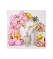 PEMBE DOĞUM GÜNÜ BALON ZİNCİR SET