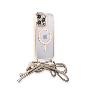 İphone 13 Pro Kılıf Divo Lazer Askılı Magsafe Kapak - Gold