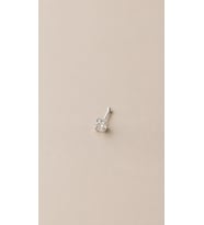 925 Ayar Gümüş Kare Zirkon Taşlı Mini Tragus Helix Piercing Küpe Minimal Kadın Küpe