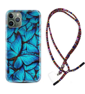Apple iPhone 11 12 13 14 Pro Max Kılıf Boyun Asklı Rasta Silikon Owl 1351