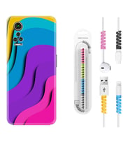 General Mobile GM 21 Pro GM 22 Pro Plus Kılıf Kablo Koruma Spiral Silikon Renk Cümbüşü 1631
