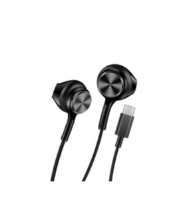 H75 EarPhone Type-C HD Mikrofonlu 10mm Dinamik Sürücü Kablolu Kulak İçi Kulaklık - SİYAH