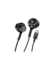 H75 EarPhone Type-C HD Mikrofonlu 10mm Dinamik Sürücü Kablolu Kulak İçi Kulaklık - SİYAH