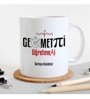 Geometri Öğretmenine Hediye Kupa Bardak