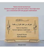 Münzevi Masaüstü Ahşap Rahle/Tablet/Kitap Tutucu-Model003