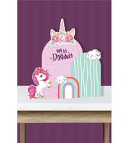 Unicorn Parçalı Ayaklı Pano 3Boyutlu (Masa Üstü) * Kalın Kağıt