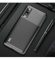Xiaomi Mi 9 Lite Kılıf Karbon Silikon Case (Siyah)