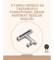 360° Dönüşlü Su Akışı Başlığı 4'ü 1 Arada Kullanım