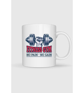 Fitness Gym No Pain No Gain Baskılı Kupa Bardak
