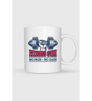 Fitness Gym No Pain No Gain Baskılı Kupa Bardak