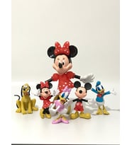 MICKEY & MINNIE Minnie Mouse Oyuncak 6’lı Figür Set Işıklı Ve Sesli