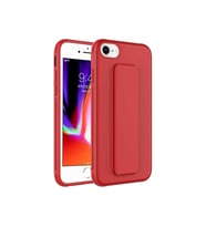 Apple iPhone SE 2020 Uyumlu Kılıf Zore Qstand Kapak (Kırmızı)