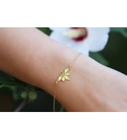 Glorria Gümüş Sedefli Lotus Bileklik (Çok Renkli)
