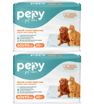 Pepy Evcil Hayvan Tuvalet Eğitim Pedi 60*90CM 60 Adet (2PK*30) (Beyaz)
