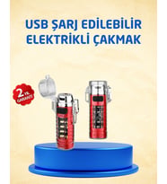Tip C Şarjlı Dijital Ekranlı Çakmak ve El Feneri