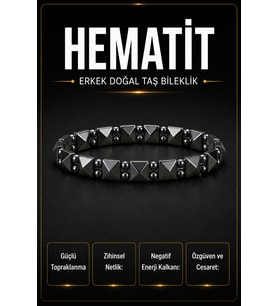 Hematit Erkek Bileklik Yeni Seri No:3