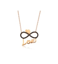 Gümüş Kalpli Sonsuzluk Love Kadın Kolye CSR2181772
