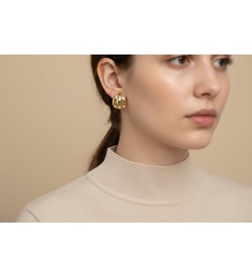 XUPİNG JEWELRY ÜÇ ŞERİT MODERN KÜPE