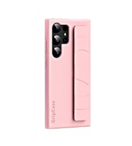 ScHitec Samsung Galaxy S24 Ultra Uyumlu Premium Case Parmak Askılı Telefon Kılıfı Pembe