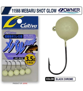 Owner Cultiva 11566 Mebaru Shot Glow Jighead 0.9gr