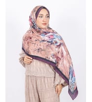 Luissa Bambu Kraş Şal Pastel Desen Mor