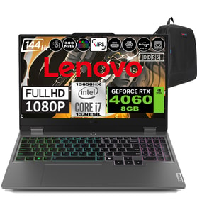 Lenovo Loq 15IRX9 Intel Core I7 13650HX Ddr5 96GB 4tb SSD RTX4060-8GB 300NITS 15.6" 144Hz Fhd Windows 11 Home Taşınabilir Bilgisayar 83DV00G3TRH16 + Zetta Çanta
