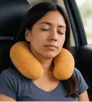 Peluş U Tipi Boyun Yastığı Yumuşak ve Ergonomik Seyahat Konforu (Kahverengi)