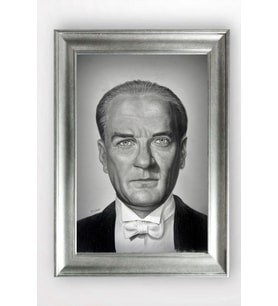 Gümüş Çerçeveli Atatürk Tablo a535
