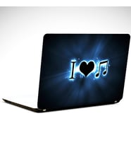 I Love Music Laptop Sticker 15.6 inch (38X27CM)