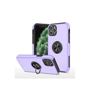 Mey İthalat® iPhone 11 Pro Max Kılıf Elit Yüzüklü Kapak - Mor