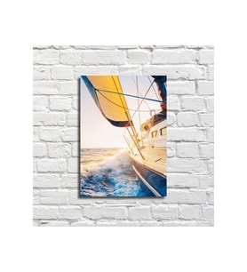 Sailing Yelkenli Deniz Tekne Ahşap Tablo