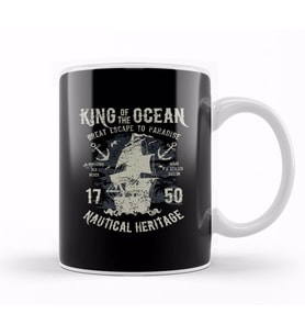 King Of The Ocean Sailing Kupa Bardak Porselen