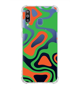 Samsung Galaxy M30  Köşe Korumalı Antişok Kapak Renkli Desen Tasarımlı Şeffaf Silikon Kılıf