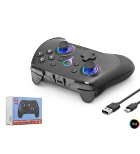 Bluetooth Gamepad Pc Ios Android Switch Ps3 Ps4 Uyumlu Rgb - Siyah ND505B