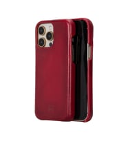 Bouletta Apple iPhone 15 Pro Max Uyumlu Deri Arka Kapak F360 V4EF (Kırmızı)