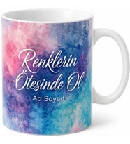 Acid Wash Efekt Temalı Özel Tasarım Baskılı Porselen Kupa Bardak Hediye