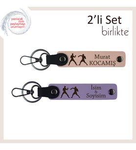 Gichin Funakoshi’ye İlham Veren Tarzda, Karate Temalı, Kişisel Anahtarlık, Yavru Ağzı-Mor Menekşe