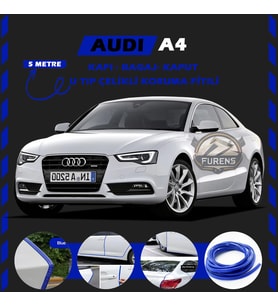 Audi A5 Oto Araç Kapı Koruma Fitili 5metre Parlak Mavi Renk